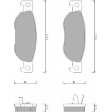 452581 ROULUNDS Комплект тормозных колодок, дисковый тормоз