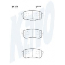 BP-4014 KAVO PARTS Комплект тормозных колодок, дисковый тормоз