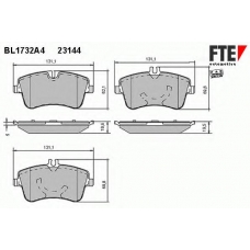 BL1732A4 FTE Комплект тормозных колодок, дисковый тормоз