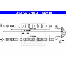 24.3727-0756.2 ATE Трос, стояночная тормозная система
