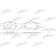 PBP1474 PATRON Комплект тормозных колодок, дисковый тормоз