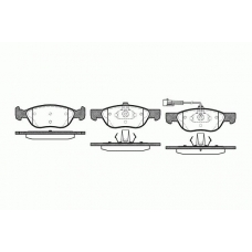 0587.11 REMSA Комплект тормозных колодок, дисковый тормоз