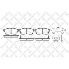 735 002B-SX STELLOX Комплект тормозных колодок, дисковый тормоз