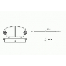 0024 02 KAWE Комплект тормозных колодок, дисковый тормоз