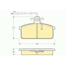 6104221 GIRLING Комплект тормозных колодок, дисковый тормоз