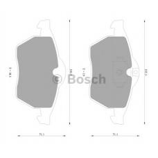 0 986 AB9 185 BOSCH Комплект тормозных колодок, дисковый тормоз