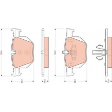 GDB1560 TRW Комплект тормозных колодок, дисковый тормоз