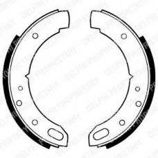 LS1169 DELPHI Комплект тормозных колодок, стояночная тормозная с