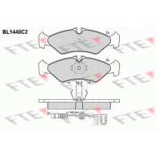 BL1440C2 FTE Комплект тормозных колодок, дисковый тормоз