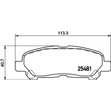 MDB3248 MINTEX Комплект тормозных колодок, дисковый тормоз