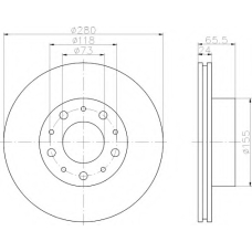 8DD 355 108-991 HELLA Тормозной диск