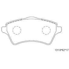 KD6799 ASIMCO Комплект тормозных колодок, дисковый тормоз