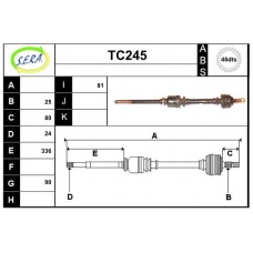 TC245 SERA Приводной вал