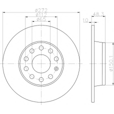 8DD 355 116-971 HELLA PAGID Тормозной диск