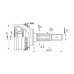 CVJ5342.10 OPEN PARTS Шарнирный комплект, приводной вал