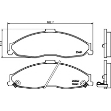 8DB 355 013-381 HELLA PAGID Комплект тормозных колодок, дисковый тормоз