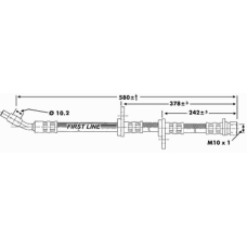 FBH6993 FIRST LINE Тормозной шланг