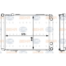 8MK 376 711-534 HELLA Радиатор, охлаждение двигателя