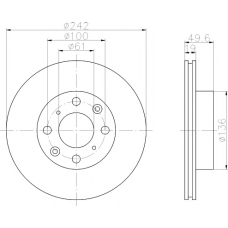 8DD 355 101-921 HELLA PAGID Тормозной диск