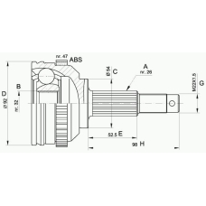 CVJ5447.10 OPEN PARTS Шарнирный комплект, приводной вал