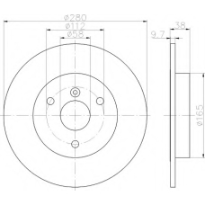 8DD 355 113-551 HELLA Тормозной диск
