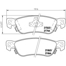 P 34 003 BREMBO Комплект тормозных колодок, дисковый тормоз