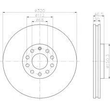 8DD 355 107-621 HELLA PAGID Тормозной диск