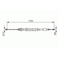 1 987 477 576 BOSCH Трос, стояночная тормозная система