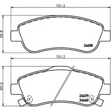 8DB 355 013-611 HELLA Комплект тормозных колодок, дисковый тормоз