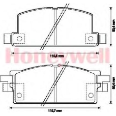572225B BENDIX Комплект тормозных колодок, дисковый тормоз