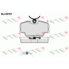 BL2307D1 FTE Комплект тормозных колодок, дисковый тормоз