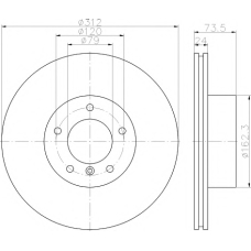MDC1912 MINTEX Тормозной диск