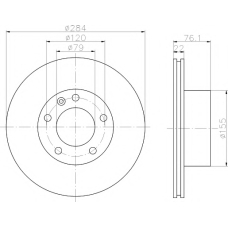 8DD 355 100-501 HELLA PAGID Тормозной диск