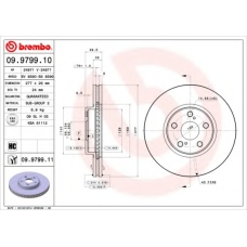 09.9799.11 BREMBO Тормозной диск