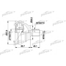 PCV1463 PATRON Шарнирный комплект, приводной вал