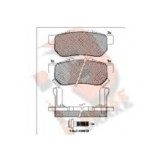 RB1024 R BRAKE Комплект тормозных колодок, дисковый тормоз