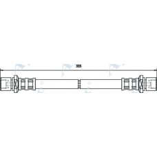 HOS3335 APEC Тормозной шланг
