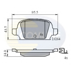 CBP31135 COMLINE Комплект тормозных колодок, дисковый тормоз