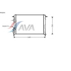 RTA2241 AVA Радиатор, охлаждение двигателя