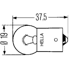 8GA 002 071-167 HELLA Лампа накаливания; лампа накаливания, внутренее ос