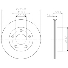 MDC461 MINTEX Тормозной диск