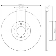 8DD 355 121-441 HELLA PAGID Тормозной диск