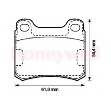 571556B BENDIX Комплект тормозных колодок, дисковый тормоз