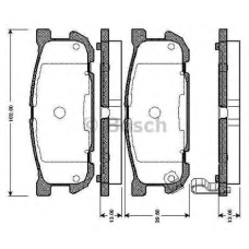 0 986 TB2 833 BOSCH Комплект тормозных колодок, дисковый тормоз
