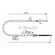 1 987 477 951 BOSCH Трос, стояночная тормозная система