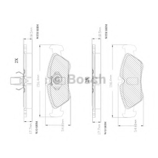 F 03A 150 010 BOSCH Комплект тормозных колодок, дисковый тормоз
