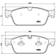 P 50 102<br />BREMBO<br />Комплект тормозных колодок, дисковый тормоз