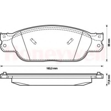 573023B BENDIX Комплект тормозных колодок, дисковый тормоз