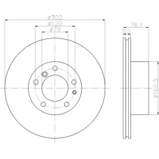 8DD 355 101-711 HELLA Тормозной диск
