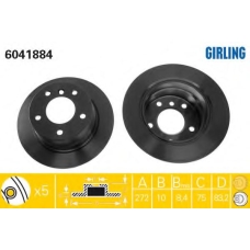 6041884 GIRLING Тормозной диск